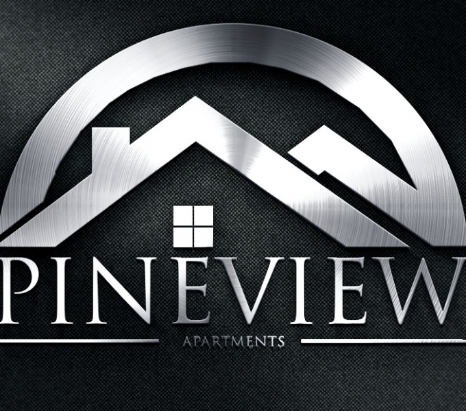 Pineview Apartments logo design